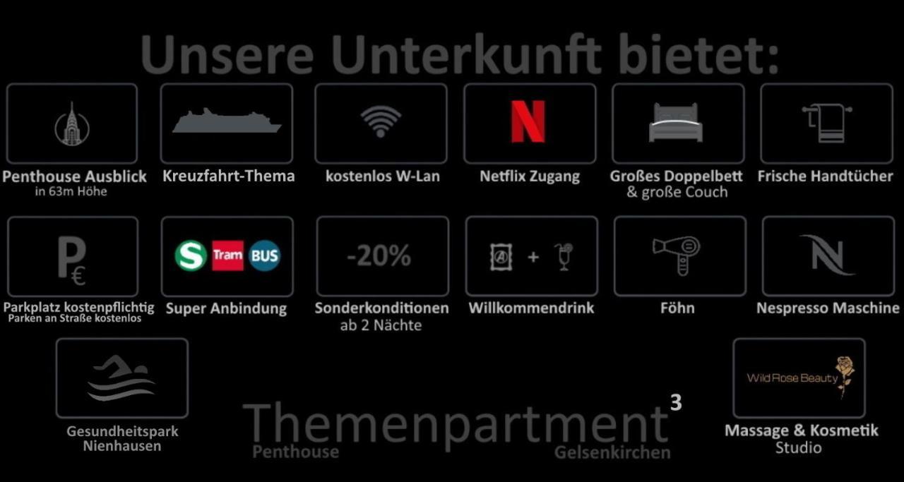 Themenpartment Himmel Und Mehr Penthouse Apartment Gelsenkirchen Luaran gambar